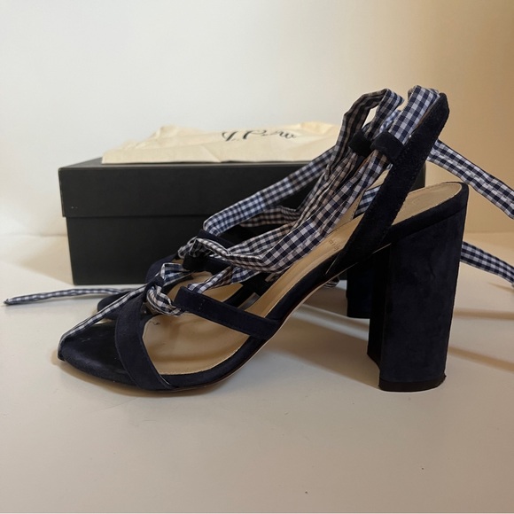 JCrew Stella gingham lace up sandal - Picture 3 of 6